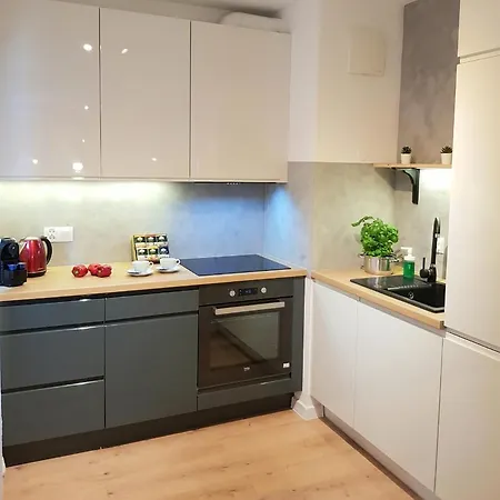 公寓 Gdansk Stare Miasto - Mirror Apartament - 43M, 4 Osoby, 2Min Od Starowki, Bezplatny Parking, Self Chek In *